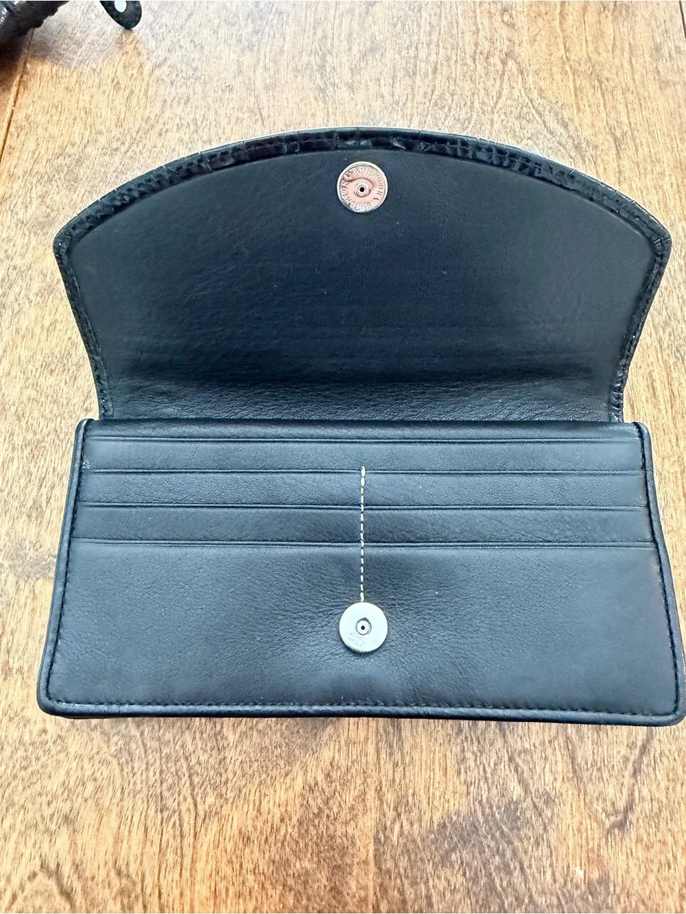 Brighton Black Women's Heart-Accent Wallet Clutch